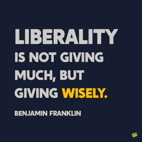 Ben Franklin freedom quote to note and share.