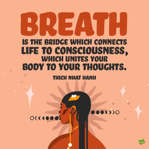 Yoga breathe quote to note and share. 
