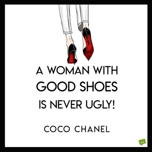 Coco Chanel fashion quote.