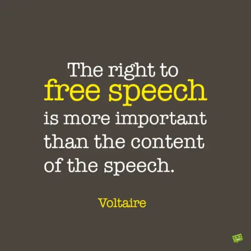 words for freedom of speech