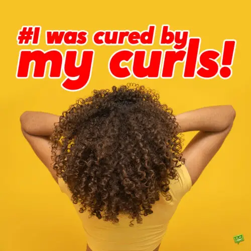 Curly Hair Caption for Instagram.