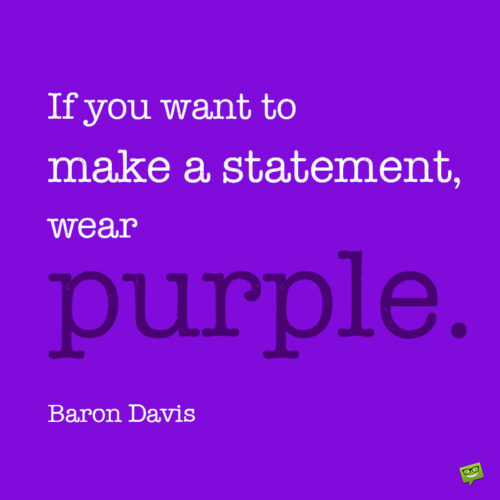 Purple quote to use as caption to an Instagram post.
