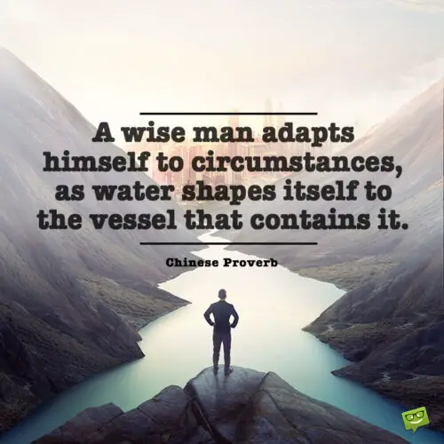 Chinese proverb about change for motivation.