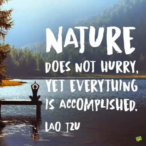 Relax quote about nature to note and share.