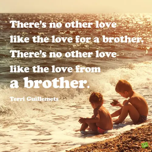 Beautiful siblings quote to inspire you. 