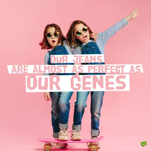 OOTD Caption with sister on image with two cool girls. | happy.better.wiser. OOTD Caption for sister instgram posts.