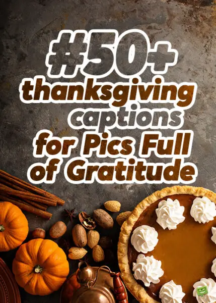 50 thanksgiving captions for Pics full of gratitude.