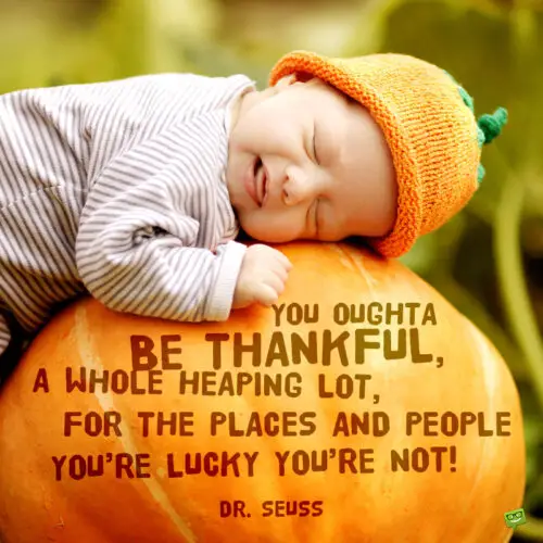 Dr. Seuss Thanksgiving day quote to make you smile.