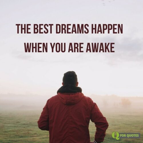 The best dreams happen when you are awake.
