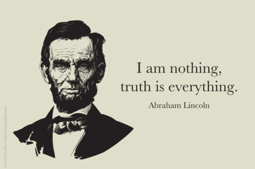 Truth quote by Abraham Lincoln on image for easy sharing.